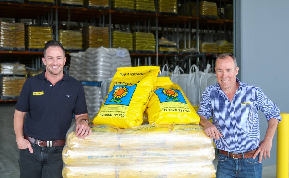 Brent Scott Barenburg Australia portfolio manager for tropical and summer crop, with northern breeding manager Chris Haire.