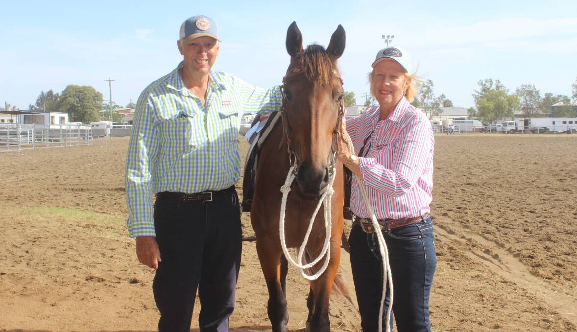 Ian and Sue Harrison, Cedargrove ASH stud, Darlington, with their top priced mare Cedargrove Con D Lisa who sold for of $50,000.