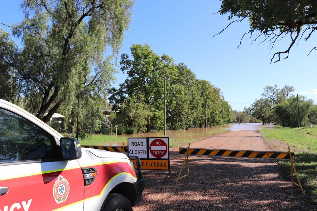 Roads are closed due to floodwaters in the St George and Dirranbandi districts. Picture: Outback Media and Marketing Qld. 