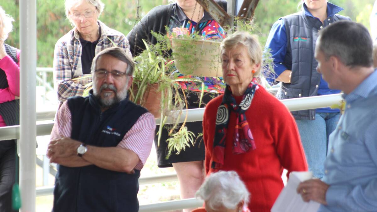 Deliverying the grim news: Steve Williamson, CQ Health, Rockhampton, Melanie Simmons, midwife at Theodore Hospital and  Dr Bruce Chater at a community meeting last week. Picture: Juanita Thomas