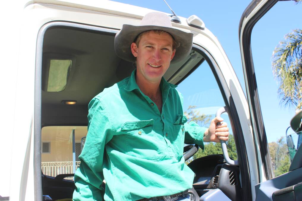 Back in business: Tom Craig was in Toowoomba to collect his new crate for the back of his truck after losing the previous one in a fire caused by an electrical fault 12 months ago. Picture: Helen Walker