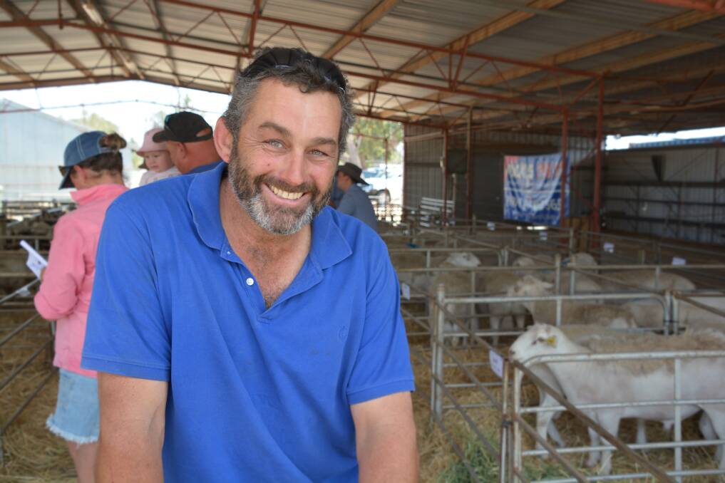 Rob Ramsay, West Wyalong, NSW, and his father, Colin, offered 53 yearling Boer bucks and 48 White Dorper rams at St George on Friday.