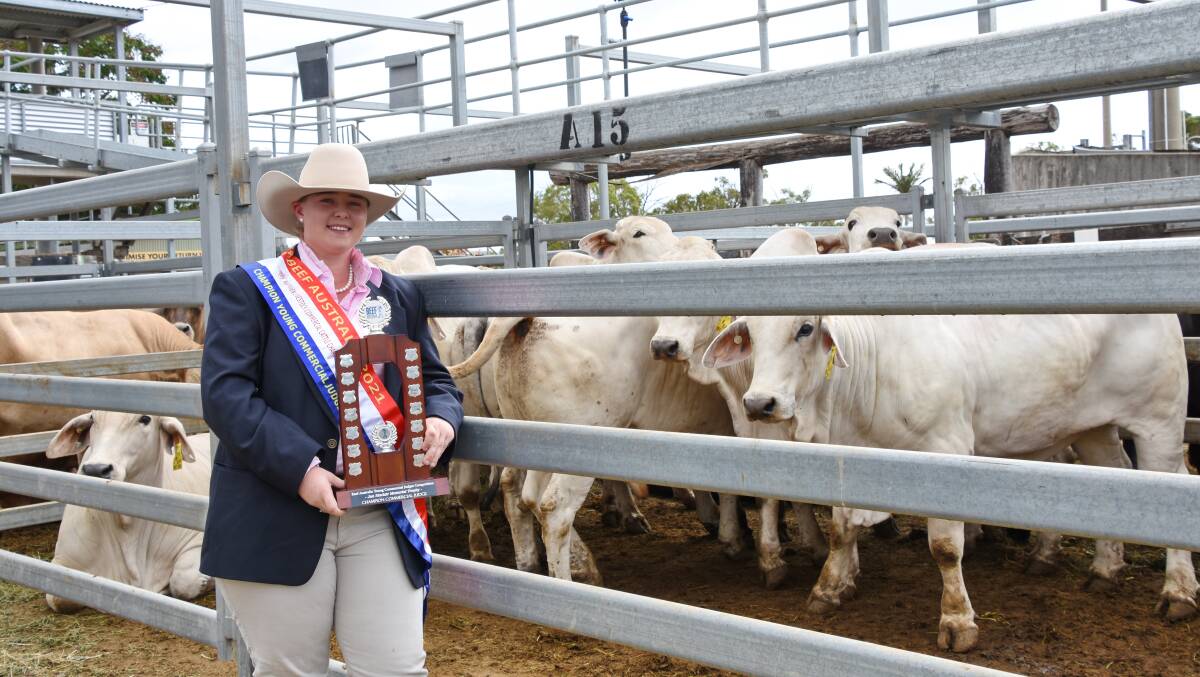 Rockhampton local Erin Goodwill, 19, has taken out the Beef 2021 Young Commercial Judges competition. Pictures: Hayley Kennedy