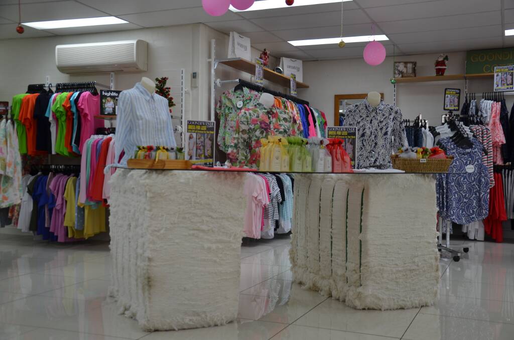Cotton isn't just used in Goondiwindi Cotton's garments - it's also part of the shop display.