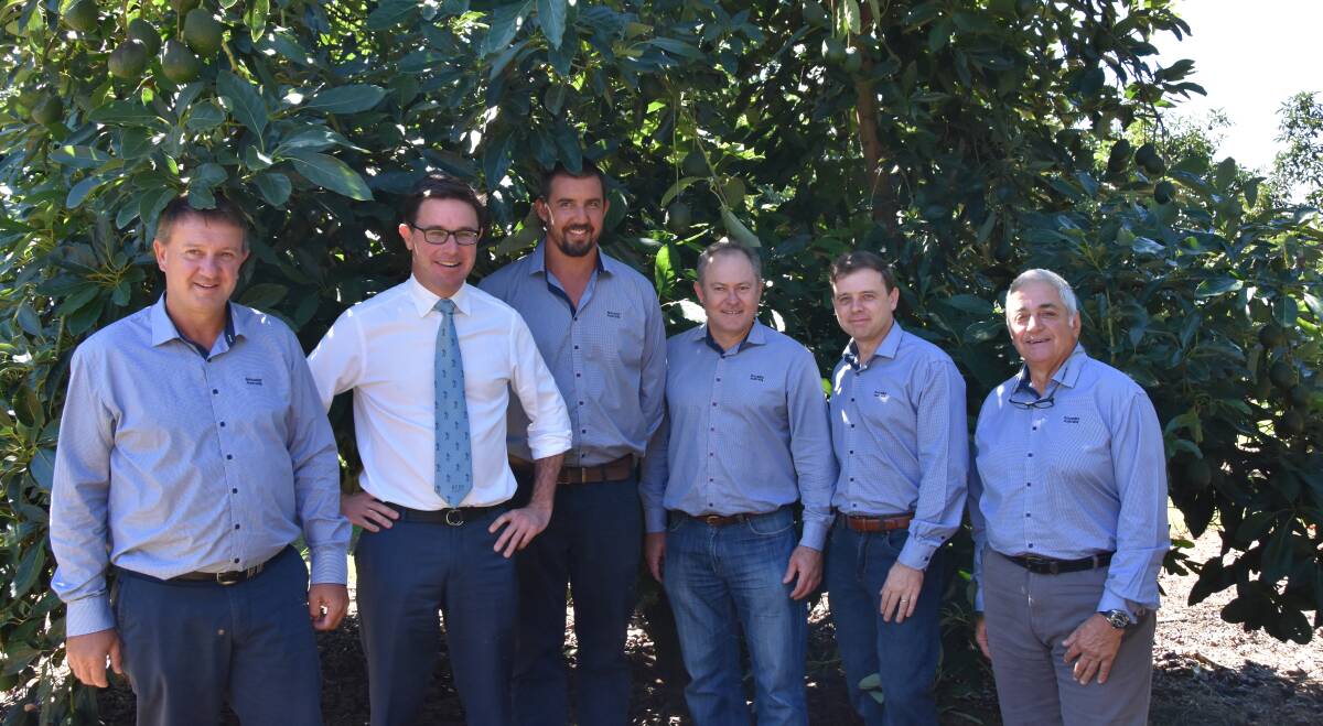 Federal Minister for Agriculture David Littleproud meets with Avocados Australia representatives, Daryl Boardman, Tom Silver, John Tyas, Eric Carney and Jim Kochi.