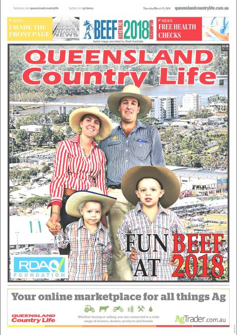 Want your picture on the front page of the Queensland Country Life? For a small donation, it can be yours to take home. 