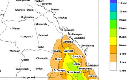 The Darling Downs and Granite Belt can expect further rain on Friday afternoon and Saturday morning, before the system continues clearing to the east. 