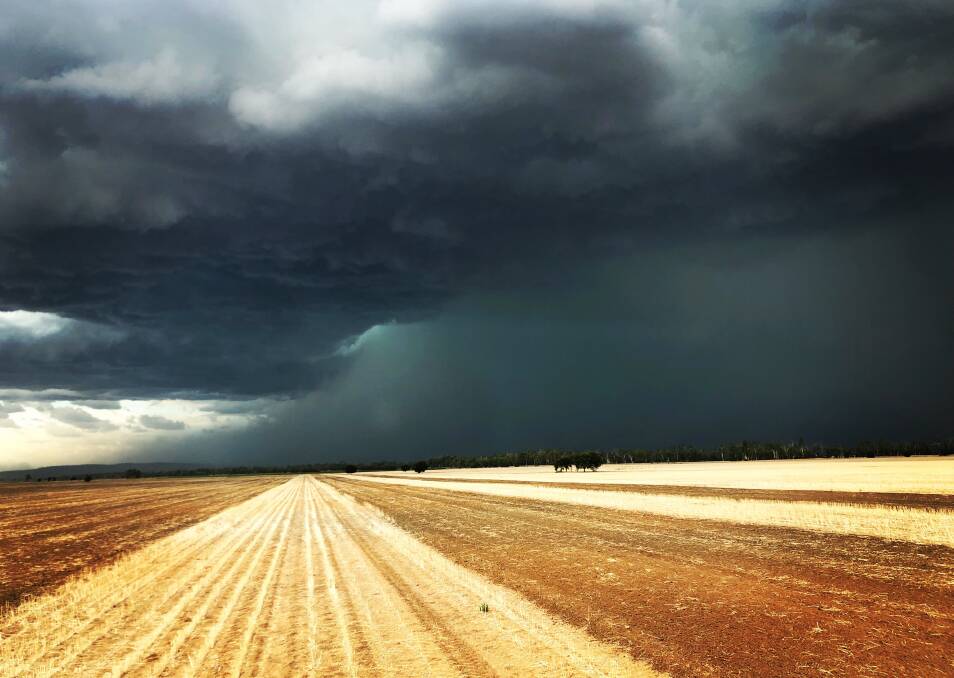 Billie Dries took this picture of storm clouds rolling over Pegunny Station, 40km from Moura, on Tuesday afternoon.