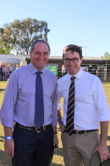 Deputy Prime Minister Barnaby Joyce and local member David Littleproud.