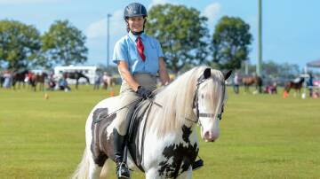 Bundaberg's Anna Maslen with her Gypsy Cob affectionately known as Cookie. Pictures: Lucy Kinbacher 