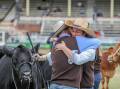 Glen Waldron and Kim Groner embrace after winning the interbreed female competition. Pictures: Lucy Kinbacher 