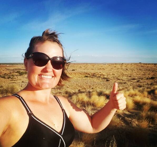 Jenna Brook training for her huge 4500km run in February next year. Picture: Instagram 