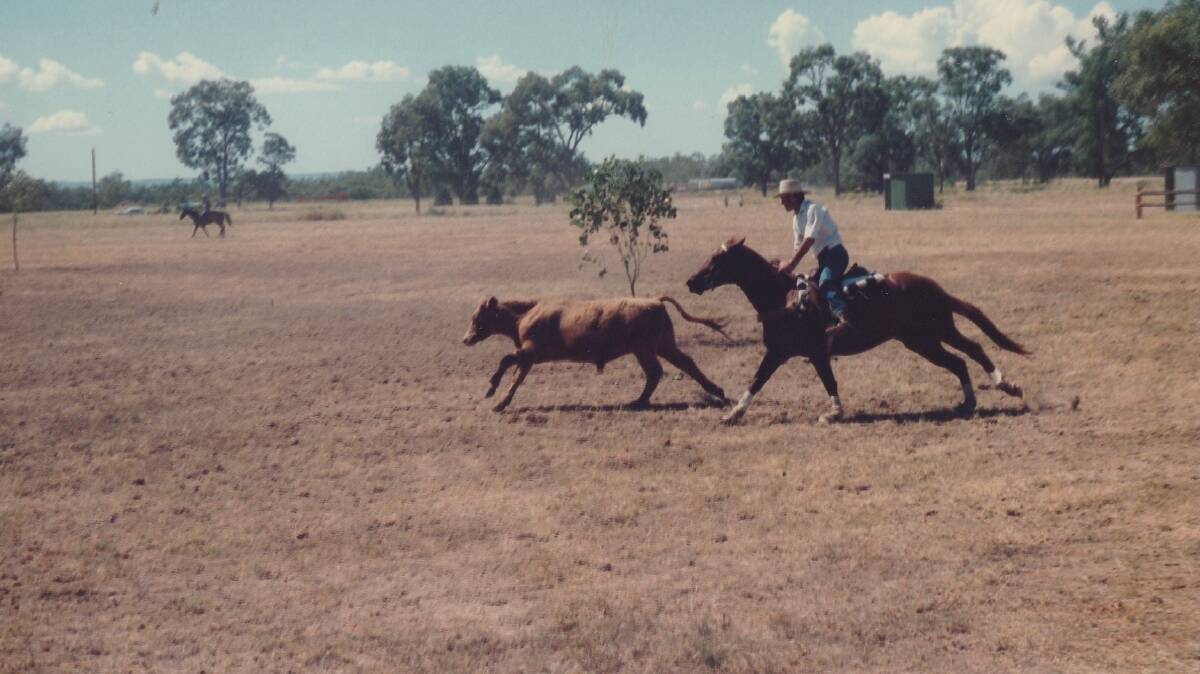 Ashley McKay and Annalea competing at Tooloombilla in 1987.