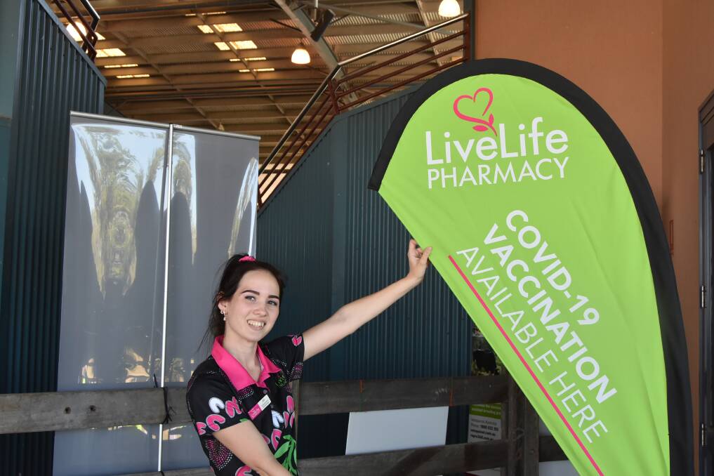 Ali Christensen, LiveLife Pharmacy, Gracemere was on hand to offer vaccinations to willing producers.