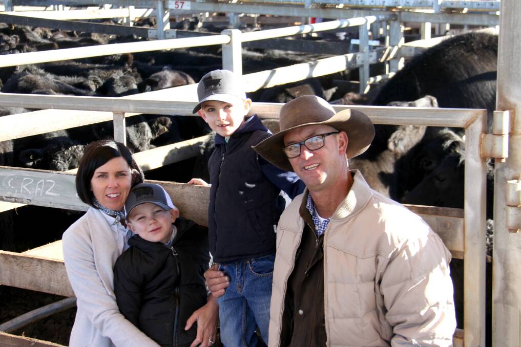 SHAW SUCCESS: Julie and Jeremy Shaw with children Leo and Henry, JS Grazing, Injune.