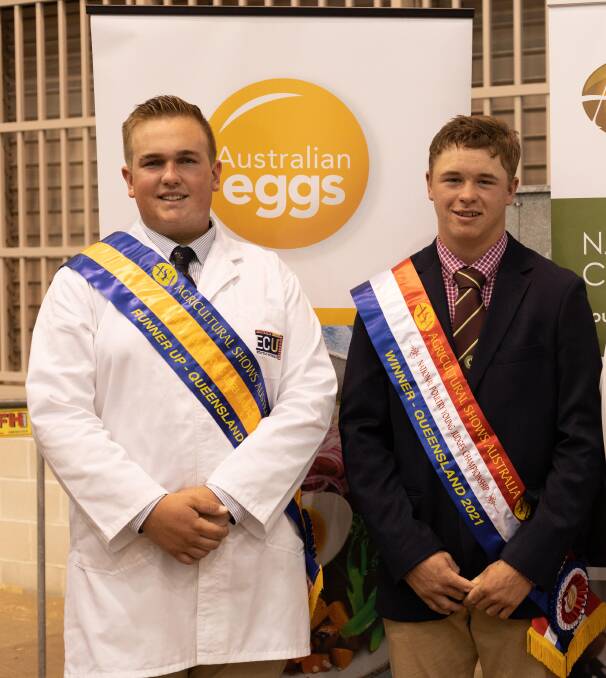 National ASA Young Poultry Judge runner up Thomas Spencer, WA and winner Michael English from Nanango. 