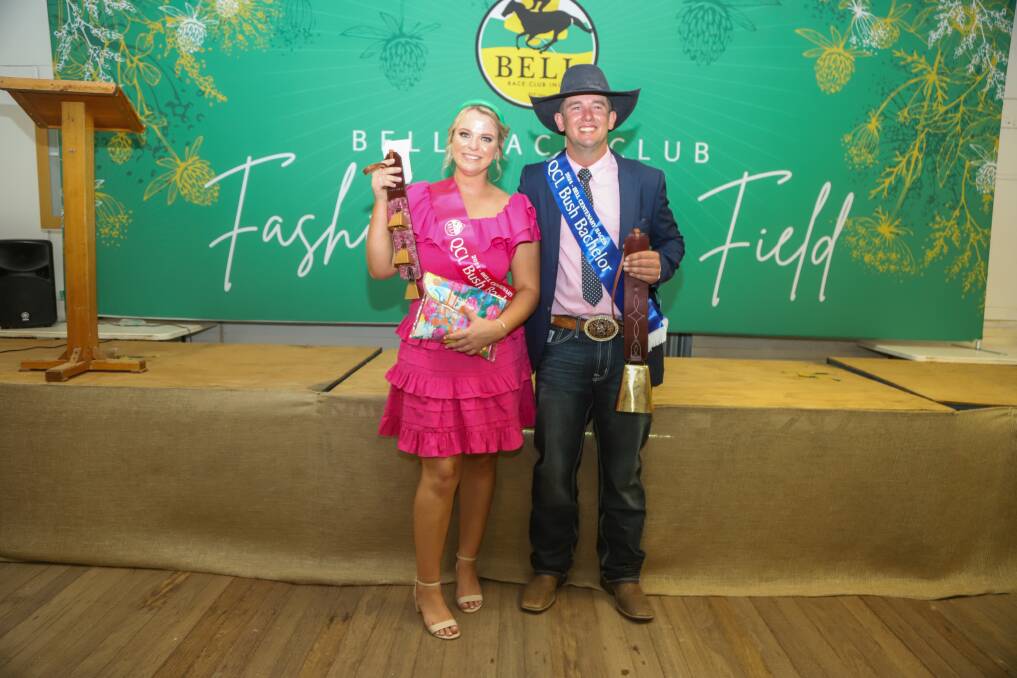 QCL's Bush Bachelor and Bachelorette Competition winners have been named at the Bell Races. Picture: Sally Gall 