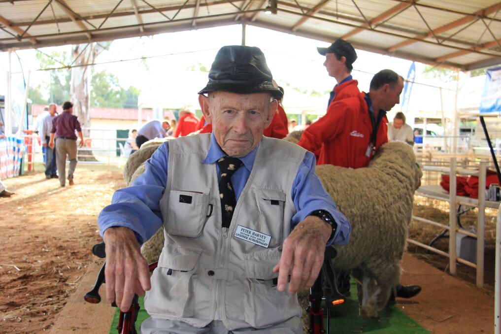 Peter Harvey, Southern Stock Services, NSW at the State Sheep Show. 