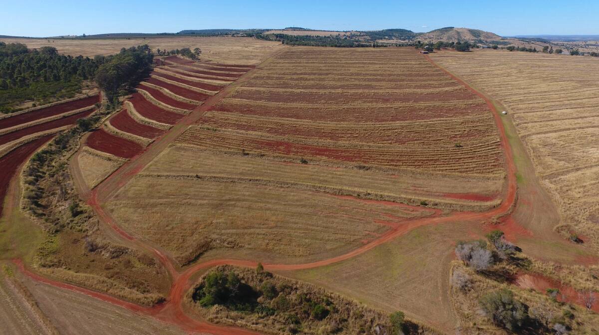 There is currently about 200ha of contour banked cultivation on the Murgon property. 