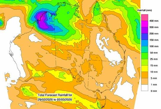 Rain headed to parched Central Australia