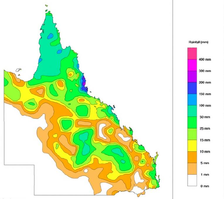 Where the rain fell in the past week. Source: BOM