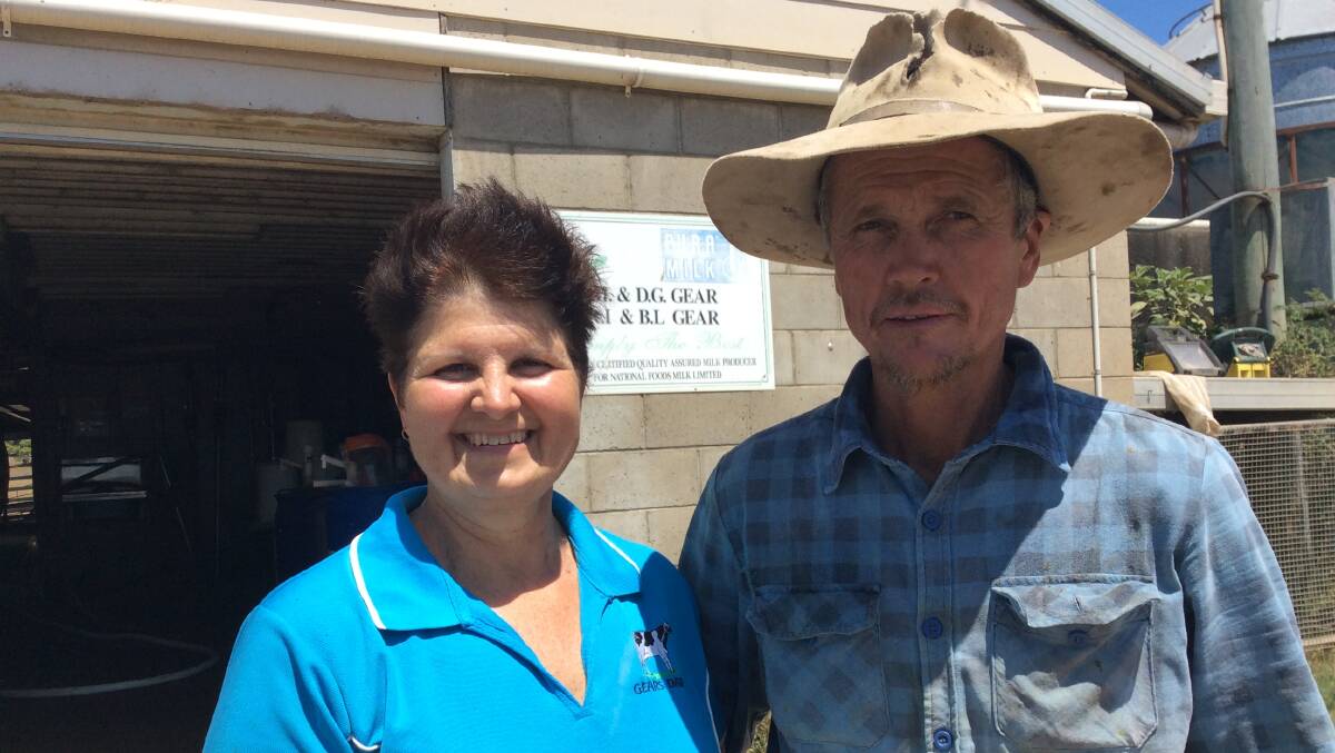 Gympie district dairy farmers Robert and Barbara Gear. 