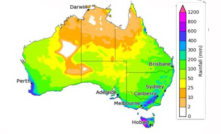 The Bureau of Meteorology's 50 per cent prediction of a wetter winter.