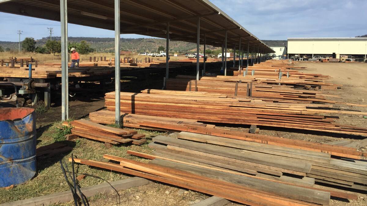 Sorted 'green' hardwood ready to go for further processing.