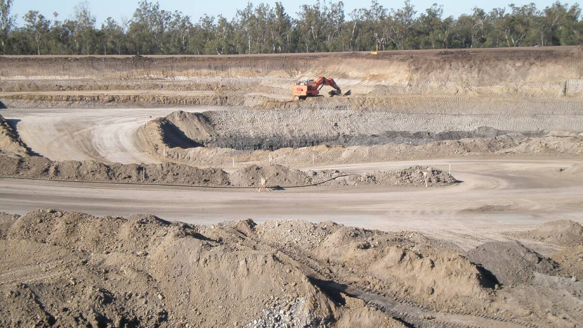 BEFORE: The Wilkie Creek coal mine near Dalby in operation.