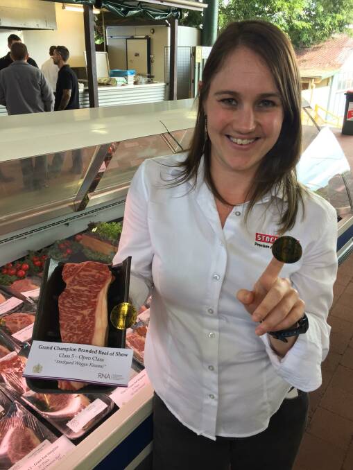 AUSTRALIA's BEST: Sophie Kennedy with Stockyard’s Wagyu Kiwami steak.