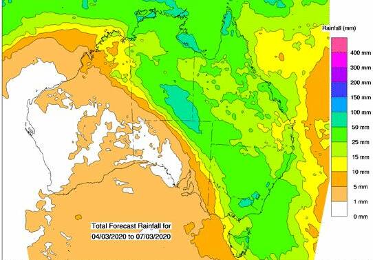 BoM's four day outlook from March 4 until March 7.
