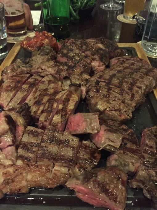 A range of Royal 100 brands steaks served up in the Regatta Hotel's Boatshed restaurant. 