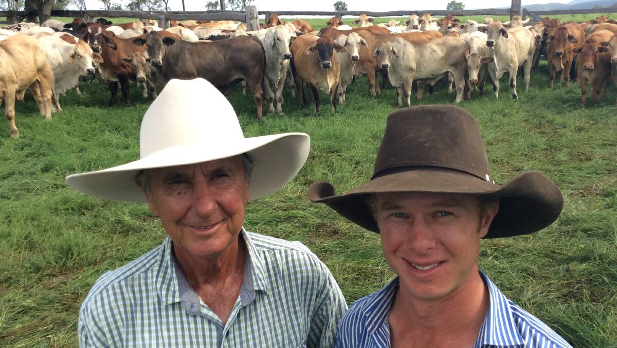 BIGGENDEN WINNERS: Father and son team Les and Ewan Rockemer, Gigoomgan, Brooweena, say it's all about the beef when it comes to breeding cattle.