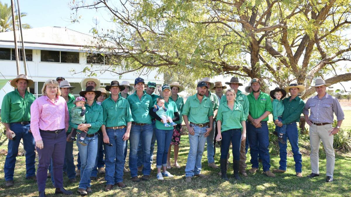 Concerned landholders at Halton, Charleville, with local Member for Warrego, Ann Leahy (in pink), and LNP Opposition agriculture spokesman Dale Last (far right).