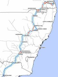 The Melbourne to Brisbane inland rail project.