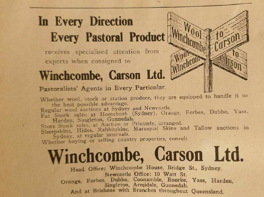 Advertising for Winchcombe Carson. 