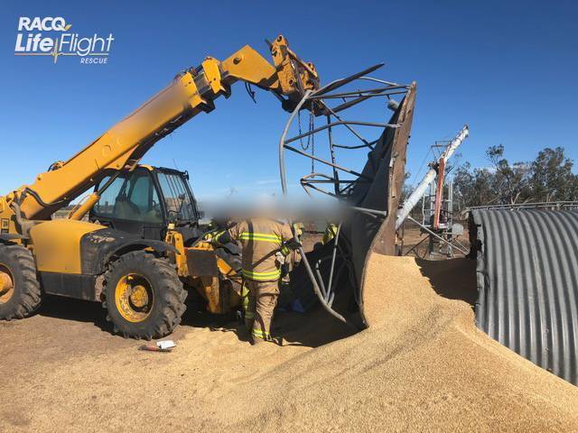 Chris Lamey was trapped under a collapsed silo on his Toobeah property, Coomongo.
