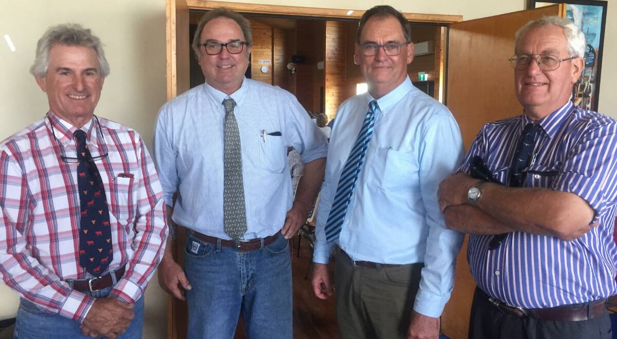 Macintyre floodplain landholders Robert Mackay, Andrew Mackay, Richard Doyle, and Ian Uebergang.