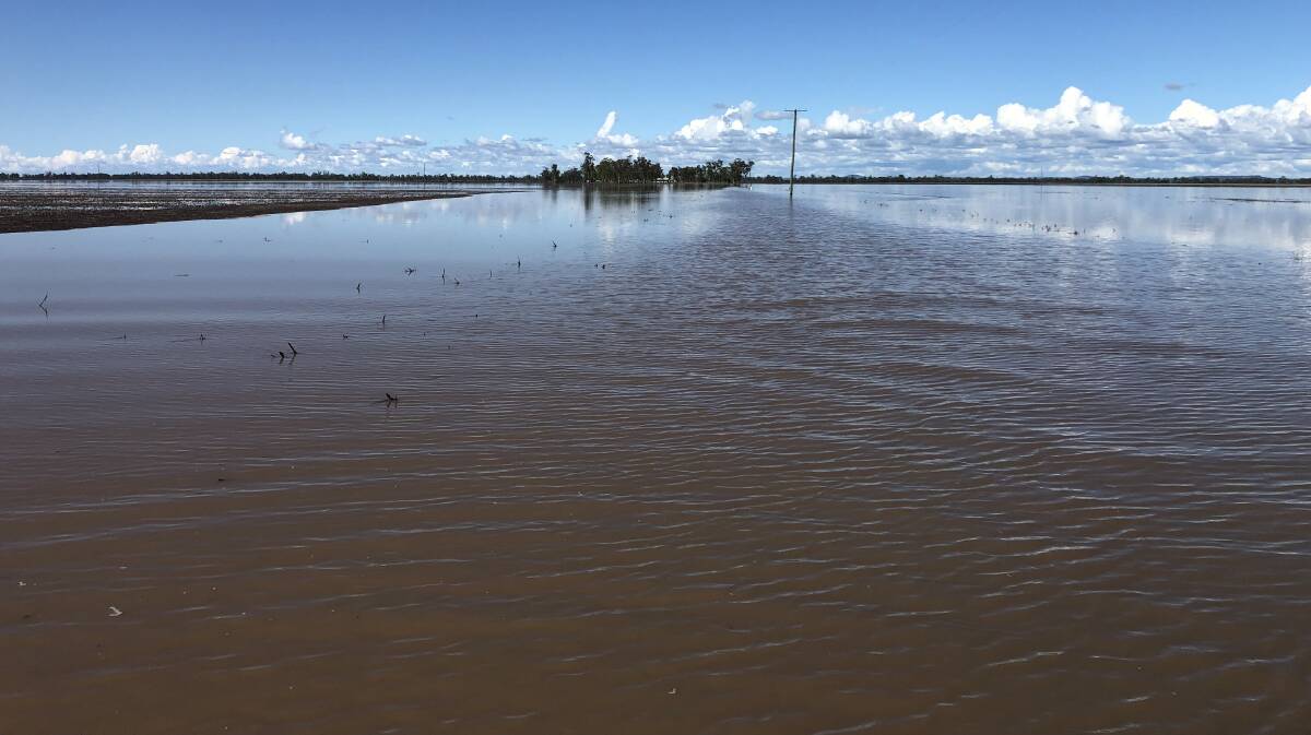Flood waters are having a big impact on farming land on the proposed route of the Inland Rail. 