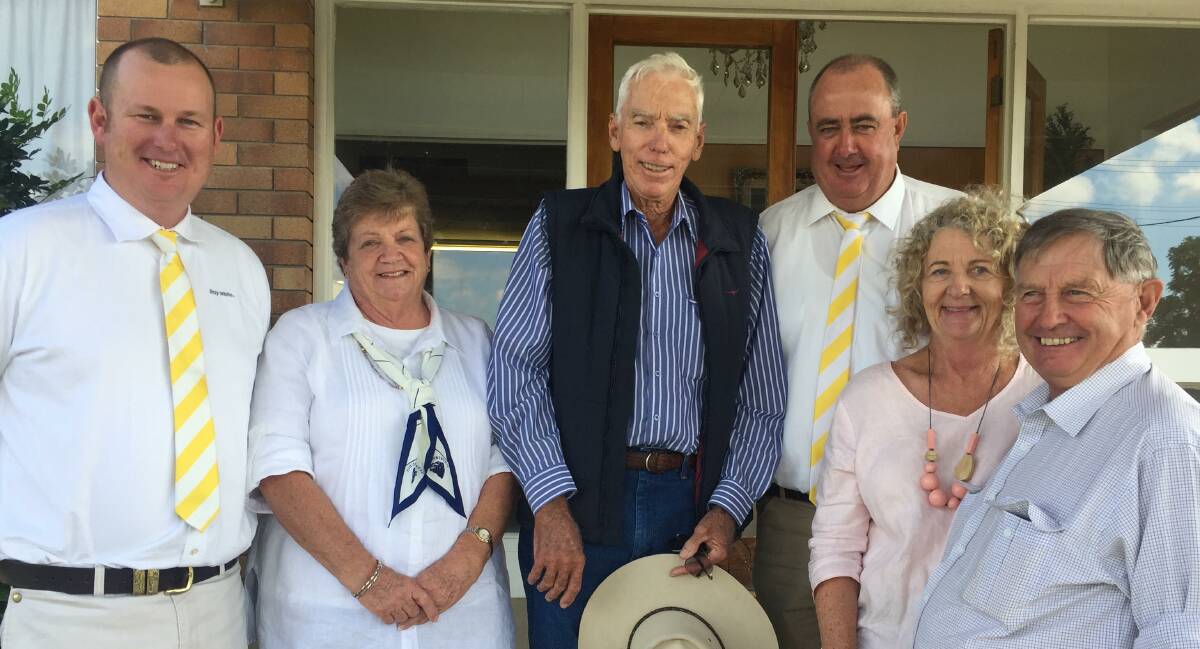 SOLD: Ben Sharpe, Ray White Rural, buyers Lois and David White, Mal Gollan, Ray White Rural, and vendors Dick and Lyn Atkinson.