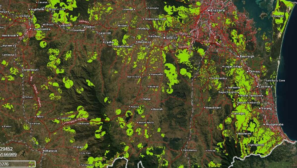 How South East Queensland looks after the trigger mapping was removed.