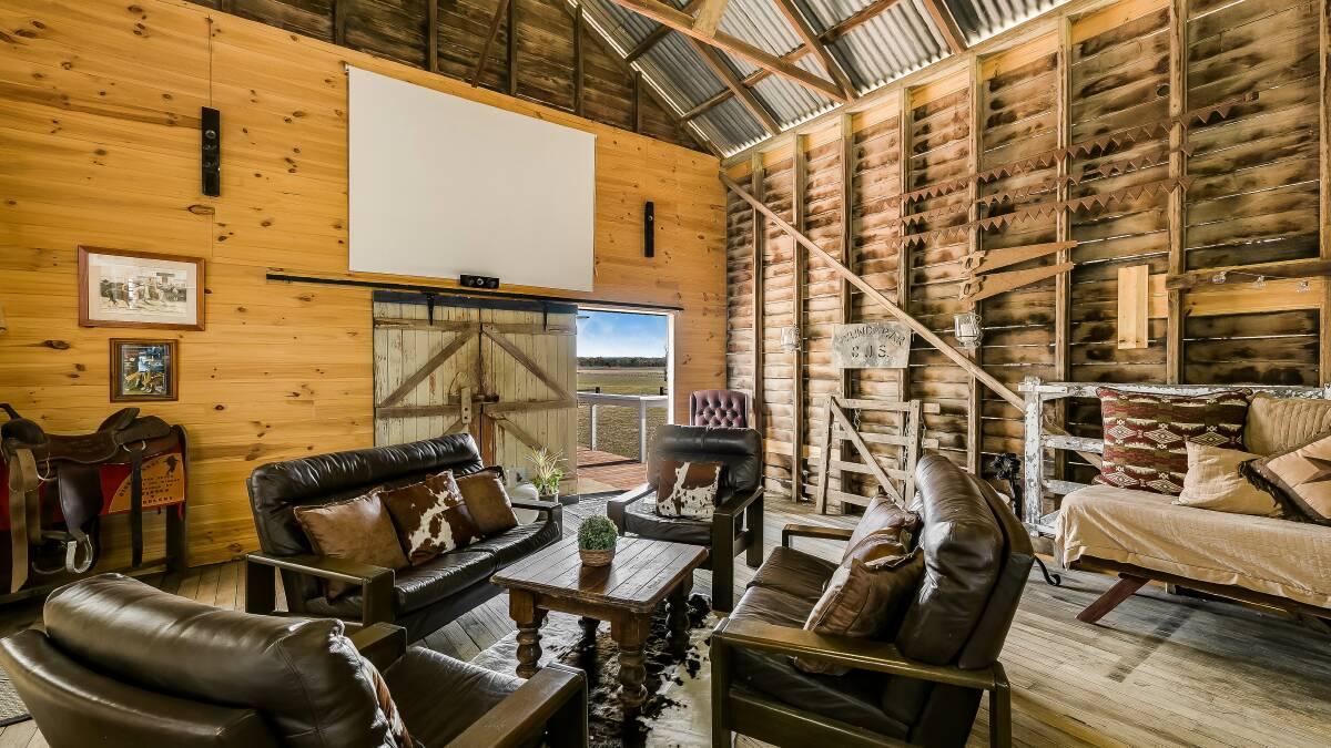 The shearing shed has been converted into a entertainment/party area, complete with accommodation.