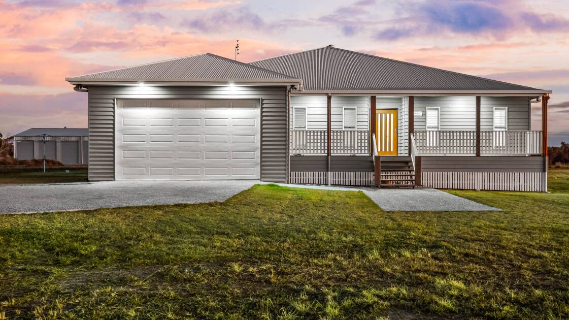The property features a 500 square metre, four bedroom master-built homestead.