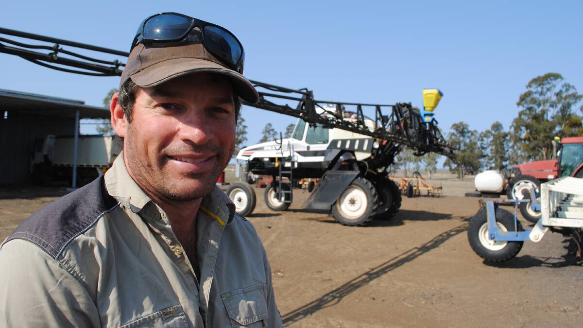 SPRAY DRIFT: Pittsworth farmer Lachlan Stirling says selecting the most appropriate nozzles is critical to preventing spray drift.