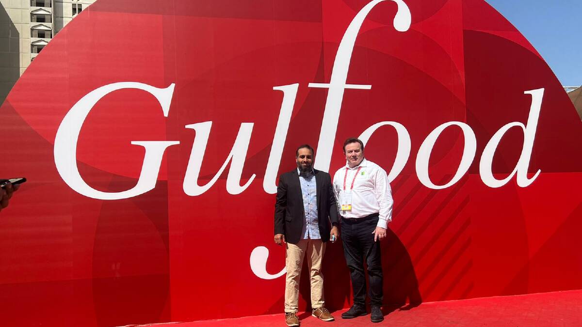 Hab Shifa founder Azam Kassim and AgriVentis Technologies chief executive Lewis Hunter at the recent Gulfood trade fair in Dubai, where they explored new opportunities for the burgeoning Australian spice industry.