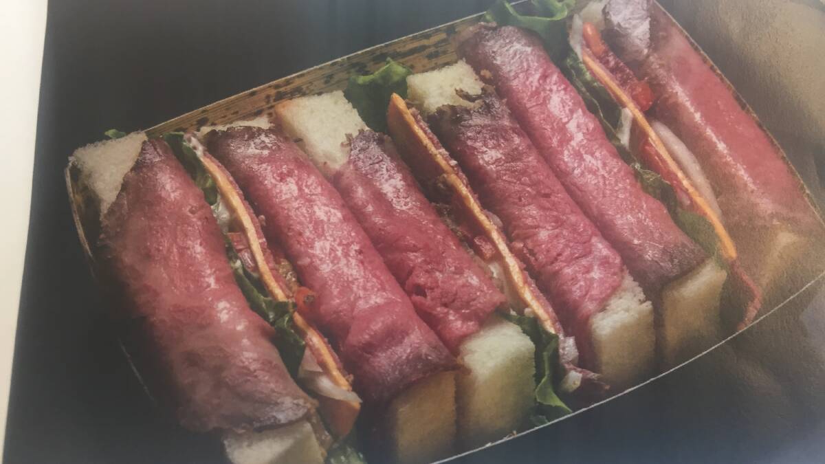TOO MUCH: The hugely popular Hamidashi sandwich on offer at the Wagyu 'Olympics'.