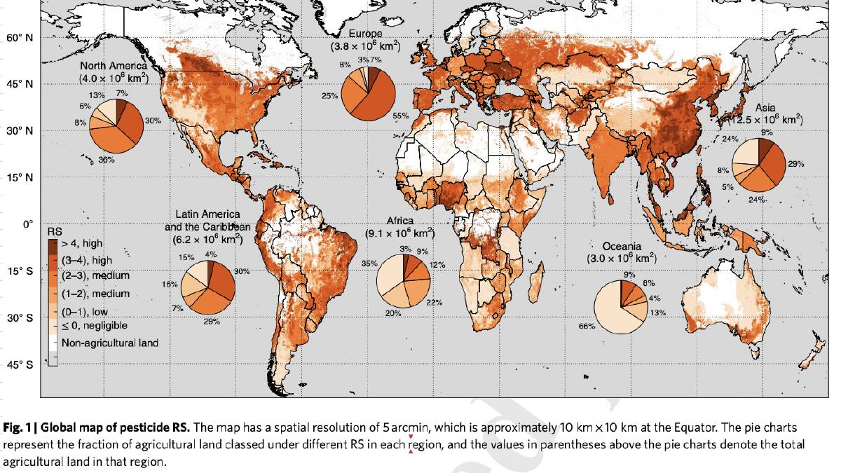 Global mapping reveals pesticide risk