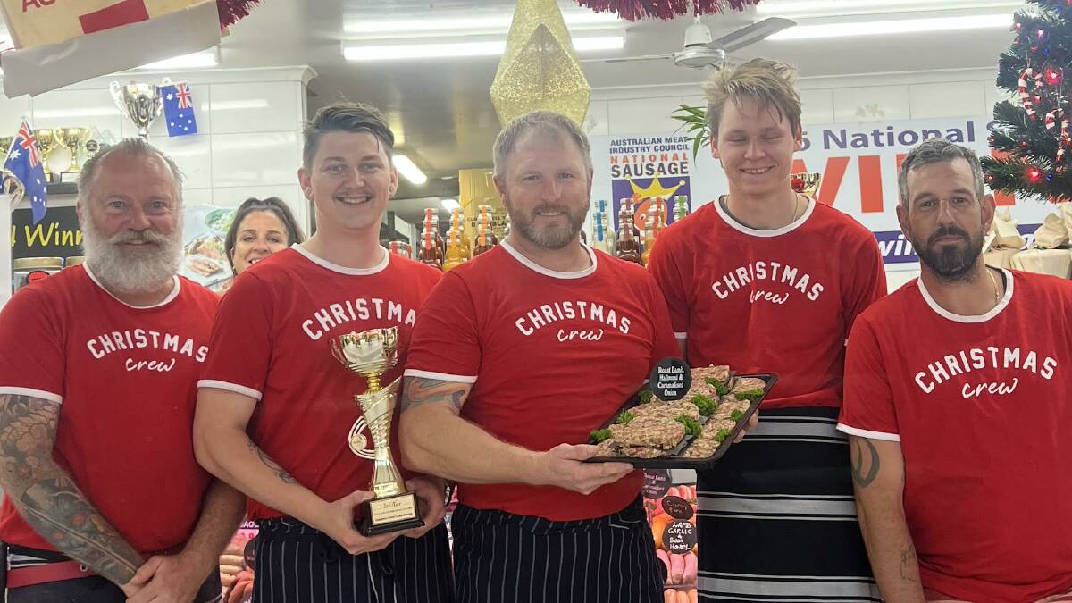 Andrew Loveday (centre) and the team from Loveday's Quality Meats.