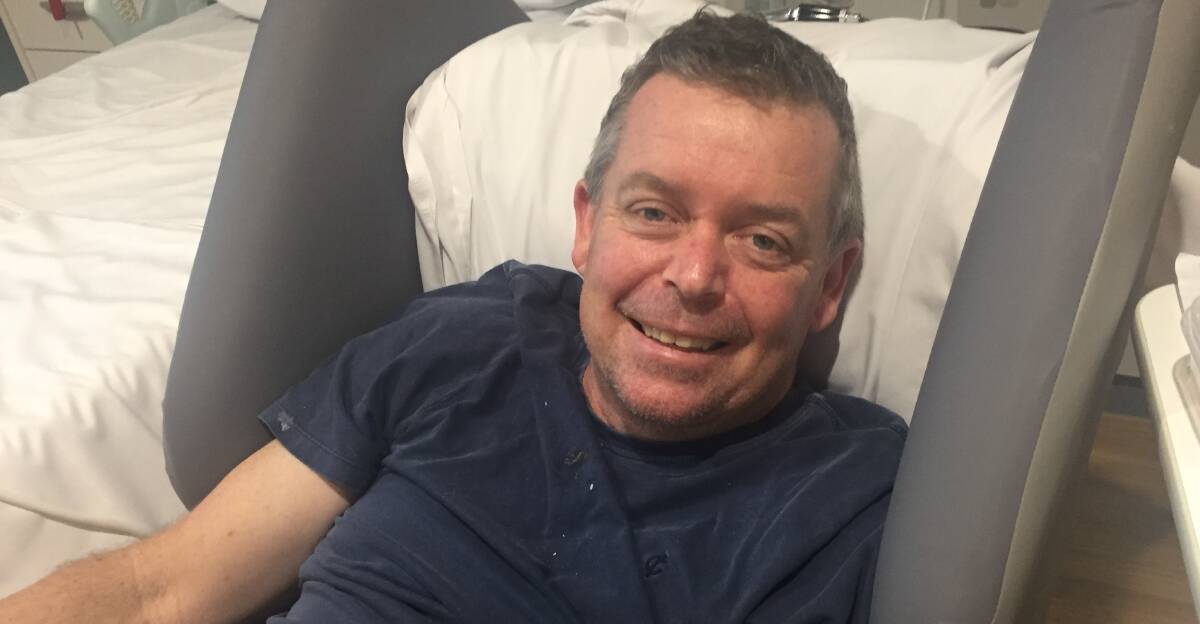 Toobeah farmer Chris Lamey recovering in St Vincents Private Hospital in Brisbane after a seed silo collapsed on him.