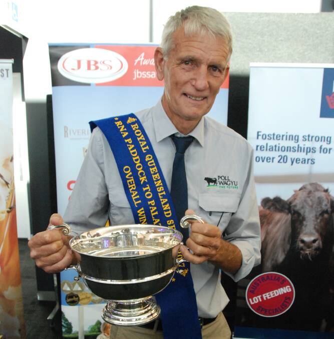 PADDOCK TO PALATE: Allora breeder and genetics specialist Alan Hoey claimed top honours in the Ekka's inaugural Wagyu Challenge.